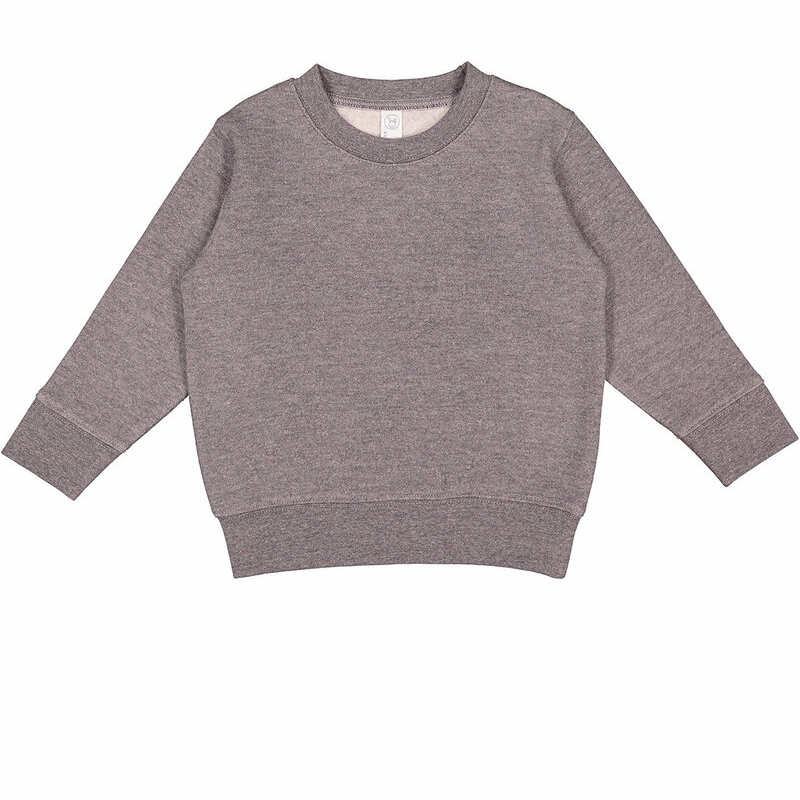 Rabbit Skins Crewneck (Granite Heather/Black text) Main Image